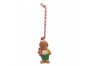 Christmas Ornament Gingerbread Man 3x1x6 Cm Brown Plastic - 3*1*6 cm