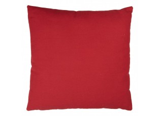 Bílo-červený polštář se sněhovými vločkami - 45*5*45 cm