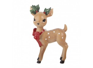 Christmas Decoration Figurine Deer 9x5x14 Cm Brown Plastic - 9*5*14 cm