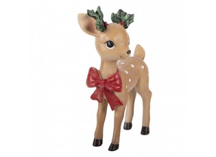 Christmas Decoration Figurine Deer 9x5x14 Cm Brown Plastic - 9*5*14 cm