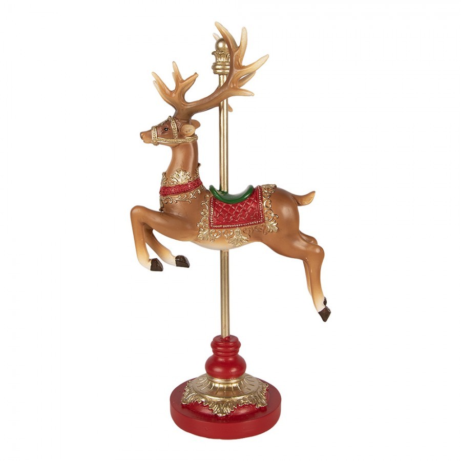 Vánoční dekorace elegantní jelen na podstavci - 18*10*35 cm