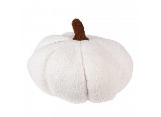 Bílá textilní dekorace dýně Pillo Pumpkin S - Ø 20*14 cm