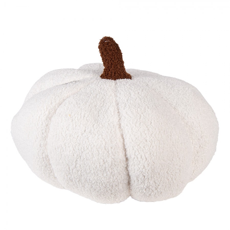 Bílá textilní dekorace dýně Pillo Pumpkin S - Ø 20*14 cm
