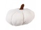 Bílá textilní dekorace dýně Pillo Pumpkin S - Ø 20*14 cm Clayre & Eef