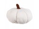 Bílá textilní dekorace dýně Pillo Pumpkin M - Ø 30*18 cm Clayre & Eef