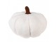 Bílá textilní dekorace dýně Pillo Pumpkin L - Ø 35*22 cm Clayre & Eef