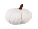 Bílá textilní dekorace dýně Pillo Pumpkin L - Ø 35*22 cm Clayre & Eef