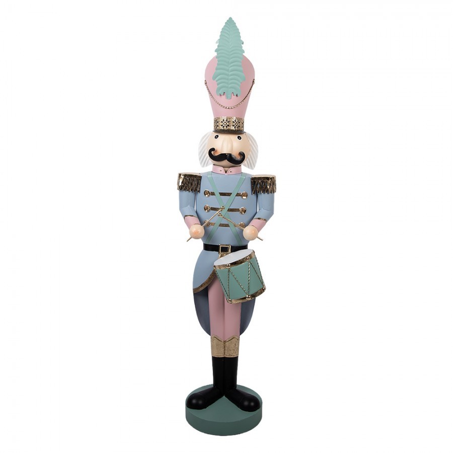 Christmas Decoration Figurine Nutcracker 32x25x122 Cm Blue Metal - 32*25*122 cm