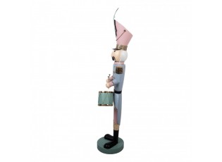 Christmas Decoration Figurine Nutcracker 32x25x122 Cm Blue Metal - 32*25*122 cm