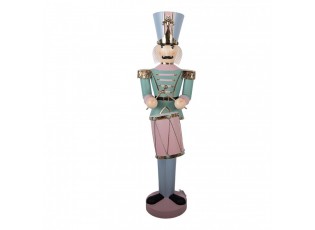 Christmas Decoration Figurine Nutcracker 37x40x129 Cm Green Metal - 37*40*129 cm