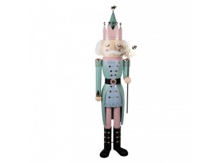 Christmas Decoration Figurine Nutcracker 43x35x171 Cm Blue Metal - 43*35*171 cm