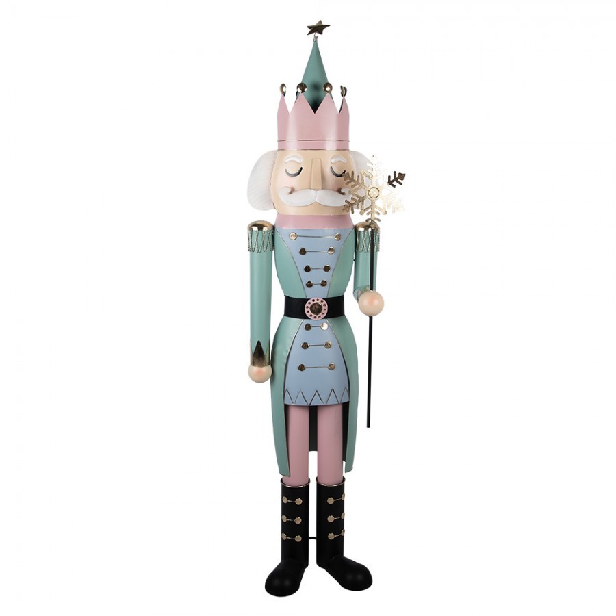 Christmas Decoration Figurine Nutcracker 43x35x171 Cm Blue Metal - 43*35*171 cm