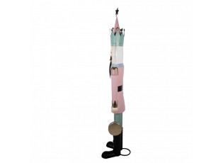 Christmas Decoration Figurine Nutcracker 41x34x174 Cm Pink Metal - 41*34*174 cm