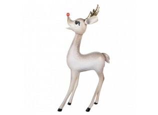 Christmas Decoration With LED Lighting Deer 28x10x55 Cm / 2xAAA Beige Metal - LED 28*10*55 cm / 2*AAA