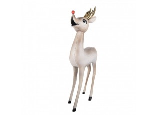 Christmas Decoration With LED Lighting Deer 28x10x55 Cm / 2xAAA Beige Metal - LED 28*10*55 cm / 2*AAA