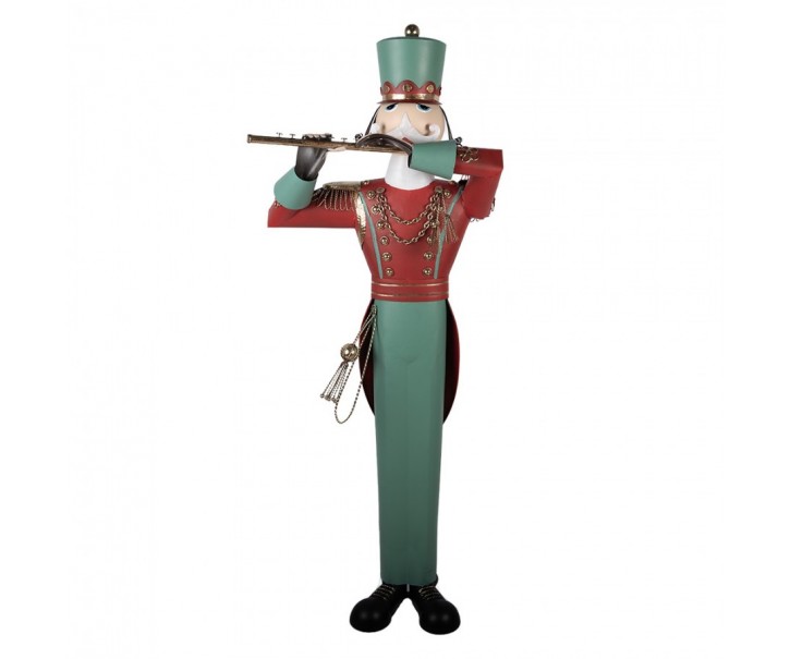 Kovová dekorace Louskáček Nutcracker v životní velikosti - 70*48*163 cm Clayre & Eef
