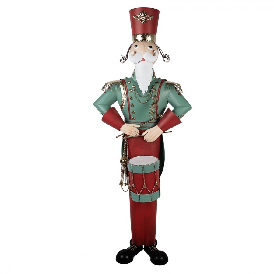 Kovová dekorace Louskáček Nutcracker v životní velikosti - 75*50*186 cm