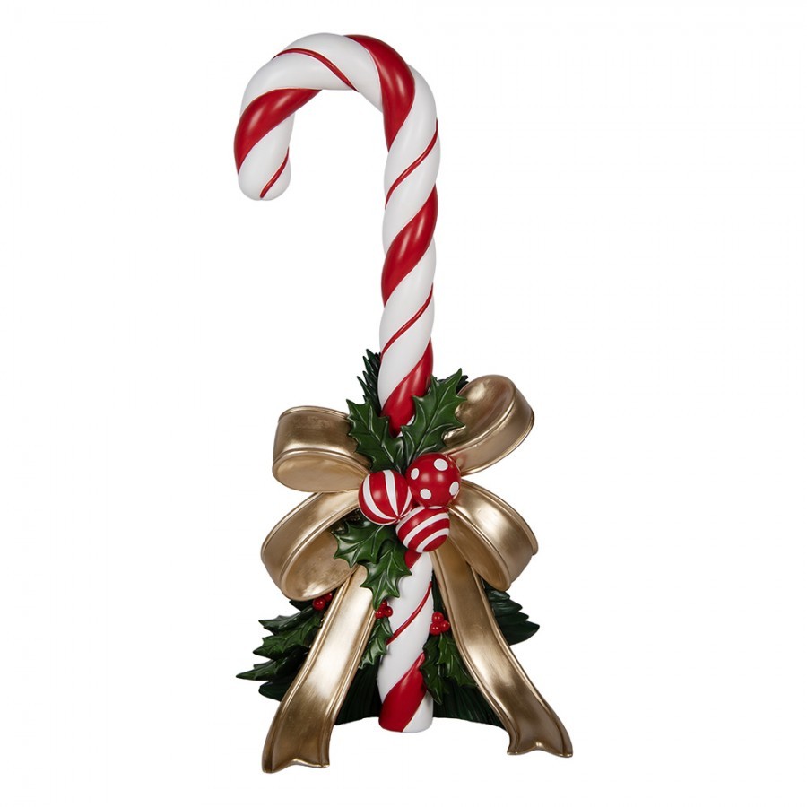 Christmas Decoration Figurine Candy Cane 44x36x91 Cm Red Plastic - 44*36*91 cm