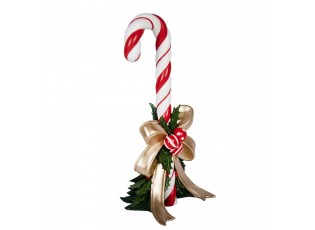 Christmas Decoration Figurine Candy Cane 44x36x91 Cm Red Plastic - 44*36*91 cm