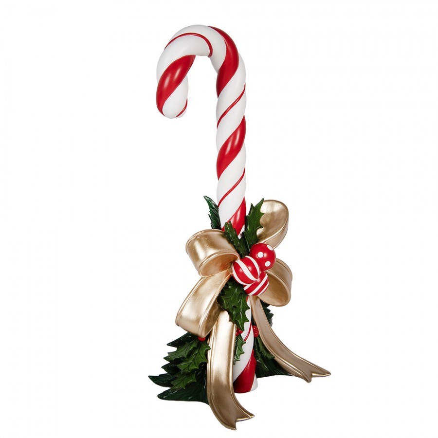 Christmas Decoration Figurine Candy Cane 44x36x91 Cm Red Plastic - 44*36*91 cm