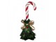 Christmas Decoration Figurine Candy Cane 44x36x91 Cm Red Plastic - 44*36*91 cm Clayre & Eef