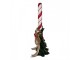 Christmas Decoration Figurine Candy Cane 44x36x91 Cm Red Plastic - 44*36*91 cm Clayre & Eef
