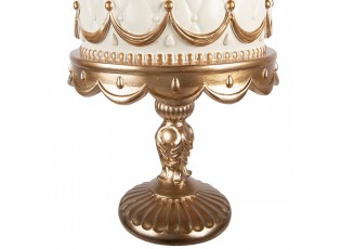 Béžovo-zlatá antik dekorace dort s kounkou - Ø 19*38 cm