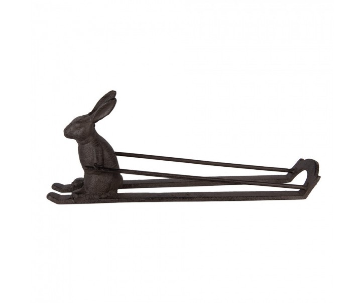 Bottle Holder Rabbit 33x7x13 Cm Brown Metal - 33*7*13 cm Clayre & Eef