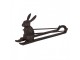 Bottle Holder Rabbit 33x7x13 Cm Brown Metal - 33*7*13 cm Clayre & Eef