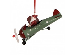 Christmas Ornament Santa Claus 13x11x5 Cm Red Plastic - 13*11*5 cm