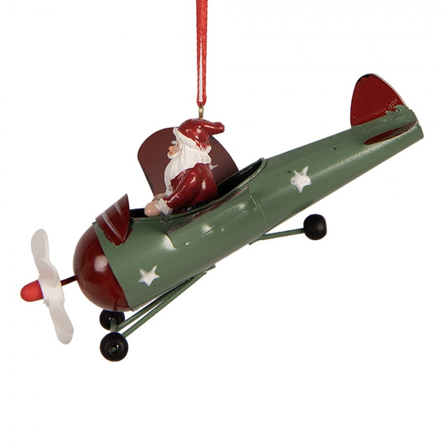 Christmas Ornament Santa Claus 13x11x5 Cm Red Plastic - 13*11*5 cm