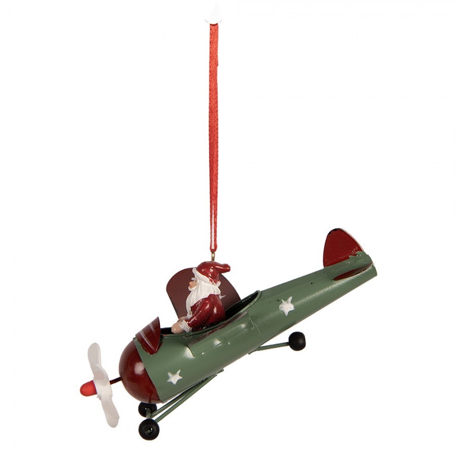 Christmas Ornament Santa Claus 13x11x5 Cm Red Plastic - 13*11*5 cm