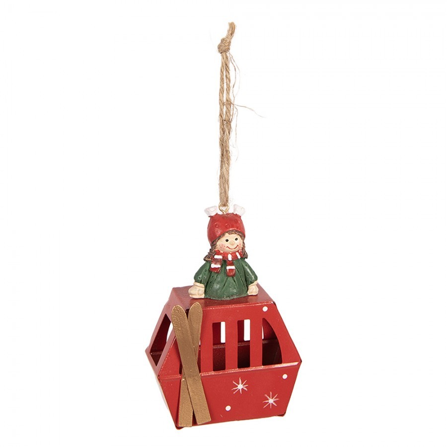 Christmas Ornament 7x3x10 Cm Red Plastic - 7*3*10 cm Clayre & Eef Christmas Ornament 7x3x10 Cm Red Plastic - 7*3*10 cm Clayre & Eef