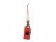 Christmas Ornament 7x3x10 Cm Red Plastic - 7*3*10 cm Clayre & Eef