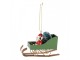 Christmas Ornament Sled 10x3x8 Cm Green Plastic - 10*3*8 cm Clayre & Eef