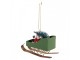 Christmas Ornament Sled 10x3x8 Cm Green Plastic - 10*3*8 cm Clayre & Eef