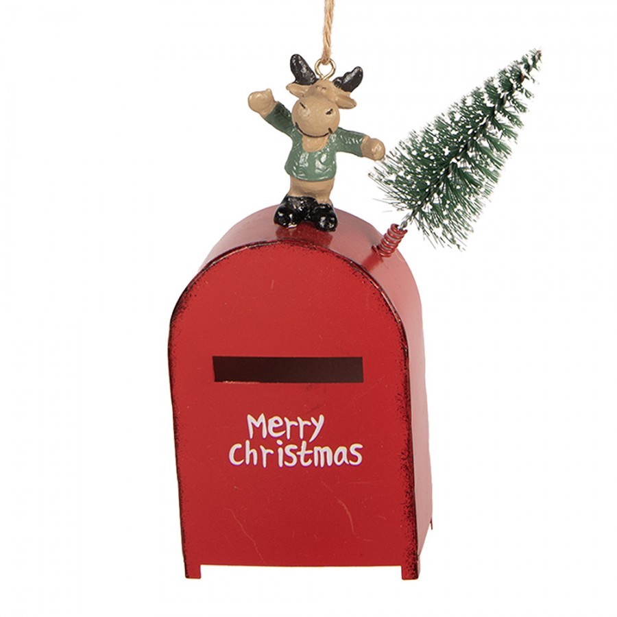 Christmas Ornament Mailbox 6x3x14 Cm Red Plastic - 6*3*14 cm