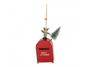 Christmas Ornament Mailbox 6x3x14 Cm Red Plastic - 6*3*14 cm