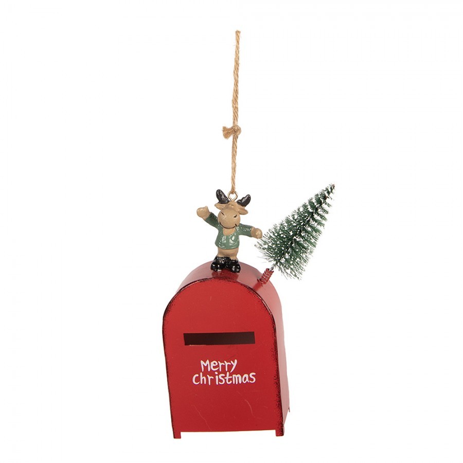 Christmas Ornament Mailbox 6x3x14 Cm Red Plastic - 6*3*14 cm Clayre & Eef Christmas Ornament Mailbox 6x3x14 Cm Red Plastic - 6*3*14 cm Clayre & Eef