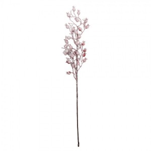 Vánoční zápich zasněžená větvička červené bobule - 10*5*60 cm