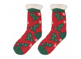 Christmas Socks One Size Red Synthetic - One size