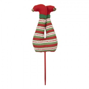 Kouzelný vánoční zápich nohy skřítek Elf - 10*4*30 cm