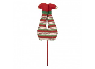 Kouzelný vánoční zápich nohy skřítek Elf - 10*4*30 cm