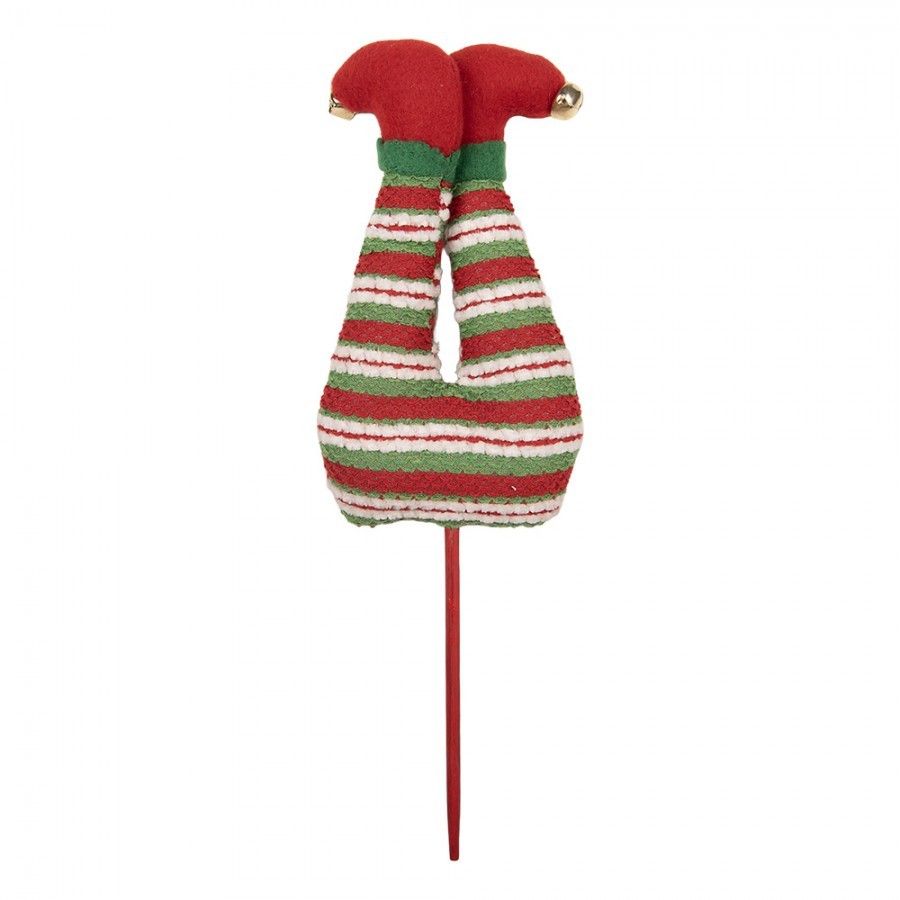 Kouzelný vánoční zápich nohy skřítek Elf - 10*4*30 cm