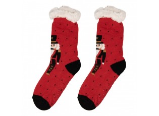 Christmas Socks One Size Red Synthetic - One size