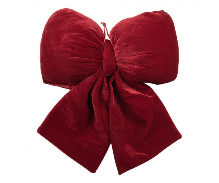 Červená dekorační závěsná mašle Bow L - 30*12*35 cm Clayre & Eef