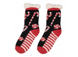 Christmas Socks One Size Black Synthetic - One size