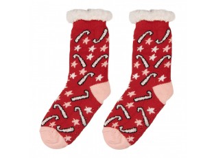 Christmas Socks One Size Red Synthetic - One size