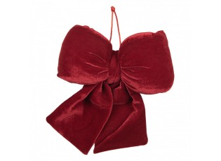 Elegantní červená sametová závěsná mašle Bow M - 18*10*20 cm