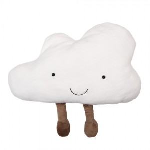 Bílý dekorativní polštář ve tvaru obláčku Cloud - 60*30*10 cm